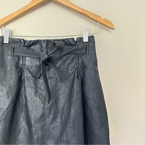Free People Black Payton Faux Leather Mini Skirt - Picture 4 of 11